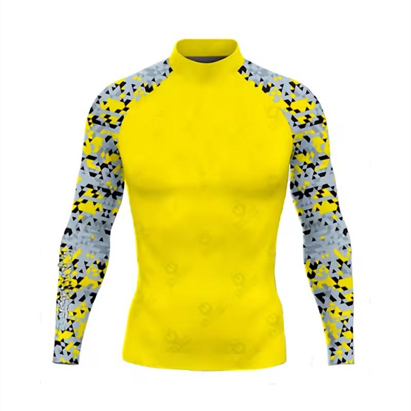 Mens Long Sleeve Rash Guard Swim