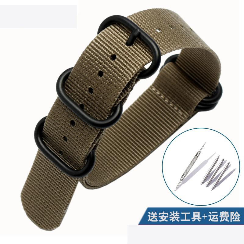 Nylon Watch Strap Bracelet Watch Strap 20 22 23 24 26mm Sport Fashion Bracelet Watch Accessories Manual Suture Simple Strap
