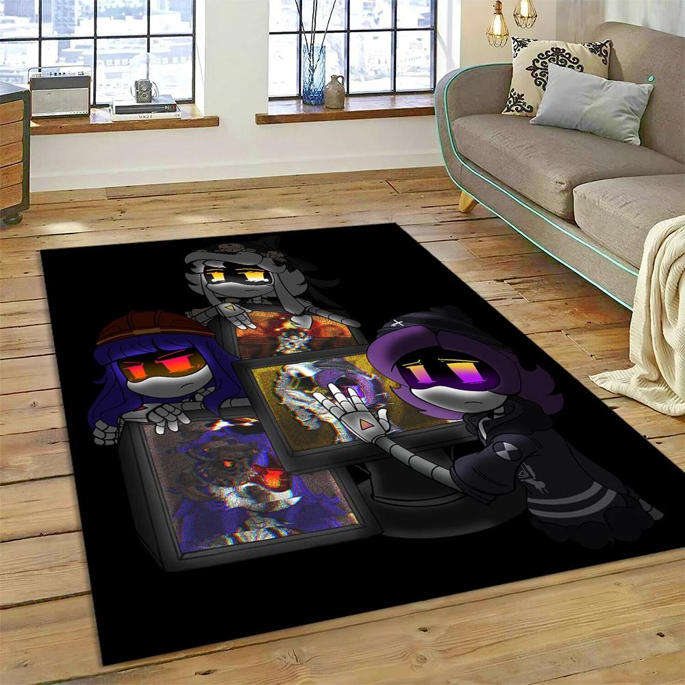 27 Stil Neue Mord-Drohnen Uzi Cartoon Roboter Teppich für Wohnzimmer Schlafzimmer Heimdekoration, Bodenteppich Rutschfest Sofa Fußmatte Kinder