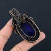 Blue Flash Labradorite Handmade Pendant, Natural Gemstone Jewelry, 999 Copper Wire Wrapped Pendant Jewelry, For Gift