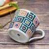 Waza No Kura Kutani Ware Mug with Stone Pavement Design, High-Quality Pottery, Made In Japan, Perfect Gift for 70th Birthday