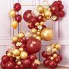 119pcs Red and Gold Balloons  18 Inch 12 Inch 10 Inch 5 Inch for Balloon Garland or Balloon Arch As Birthday Party Decorations