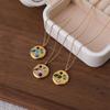 Titanium Steel Clavicle Necklace: Colored Zircon December Birthstone Gift for Mom