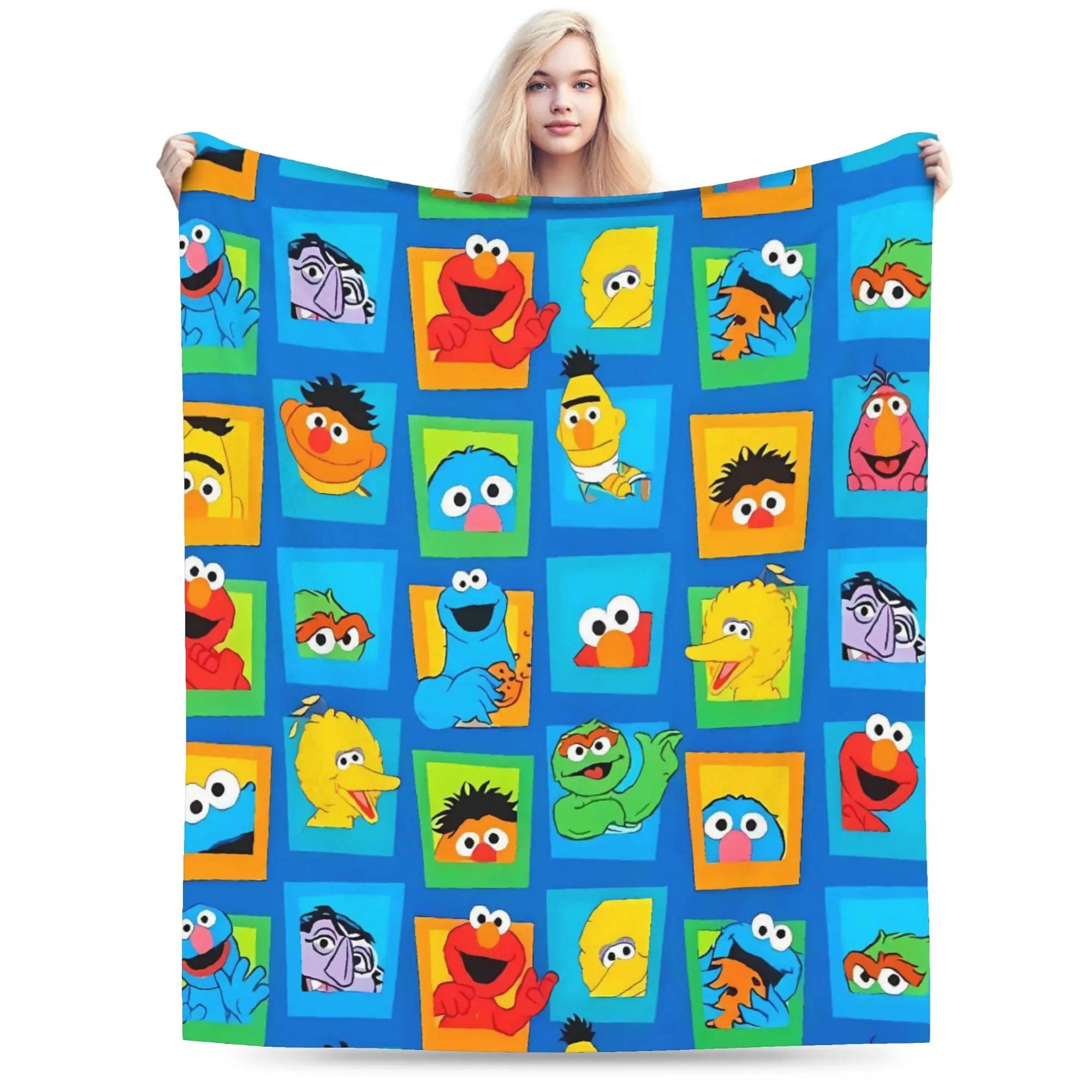 

Sesames Streets Plush Fashion Blanket Kids Flannel Throw Fashion Blanket For Couch Chair Sofa Bed Soft Warm Design Quality Bedspread Gift 150x200cm