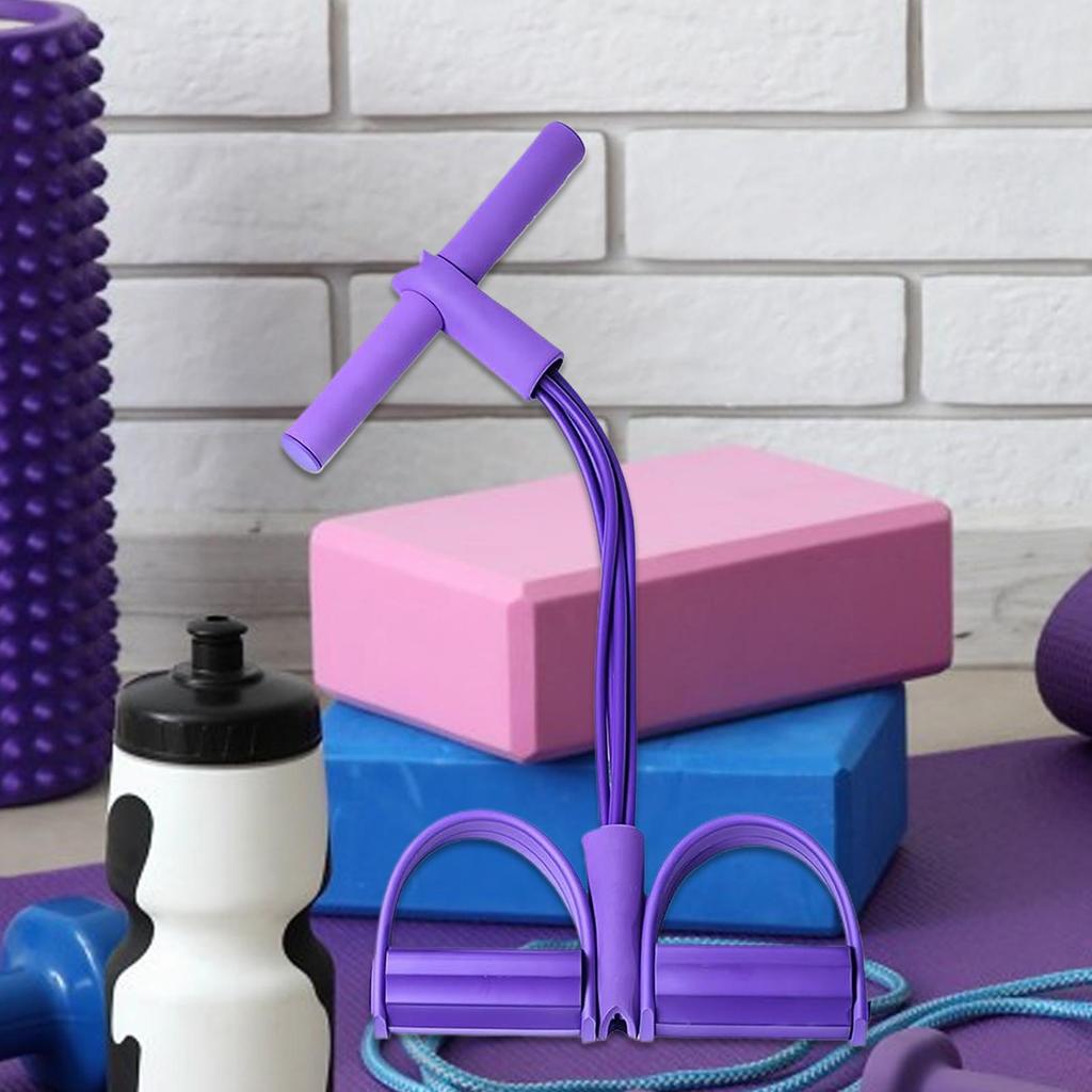 Yoga exercise band Pedal Puller Band 4-Tube Elastic Pull Rope weerstandstrainer Resistance Bands For Abdomen Waist Arm Equipment