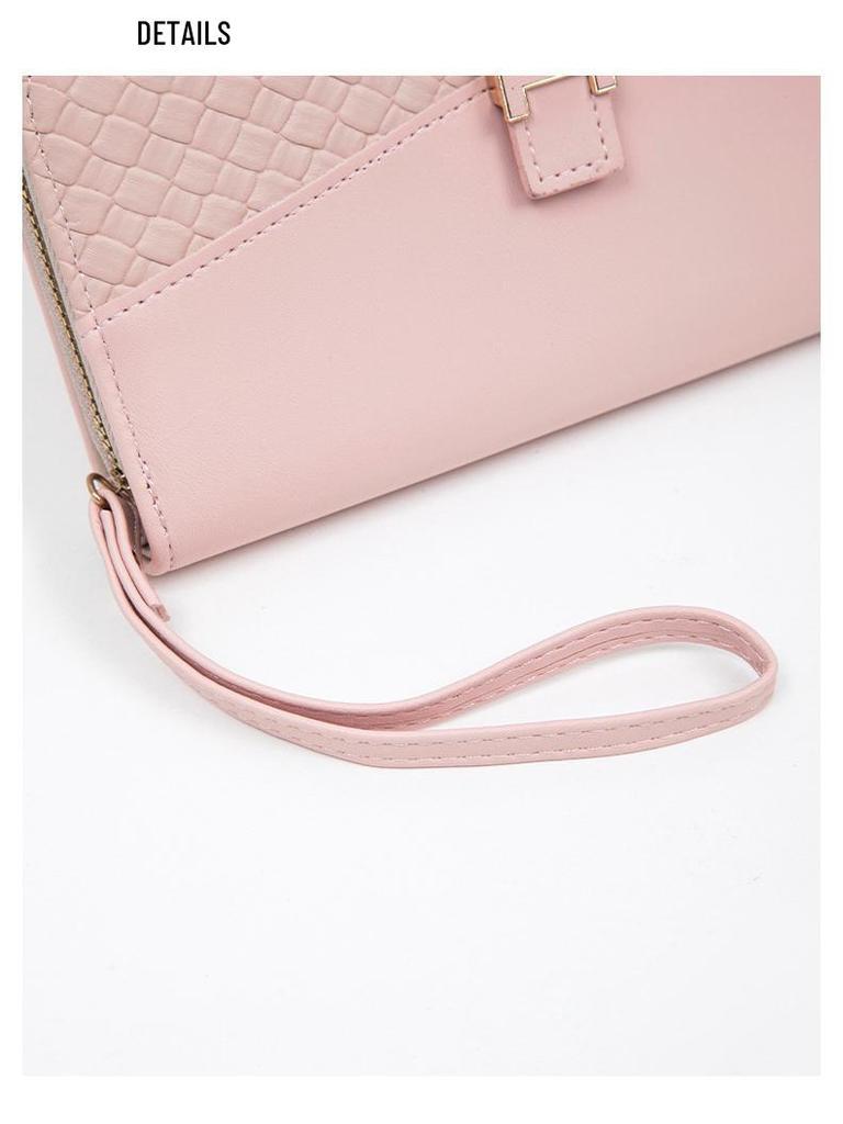 Women's Tri-Fold Minimalist Wallet: Fashionable and Functional Long Clutch with Zipper and Snap Closure, Multiple Card Slots