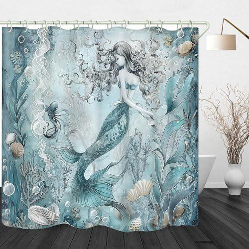 Wolves Under The Moon Four-Piece Bathroom Shower Curtain Floor Mat Three-Piece Toilet Cover