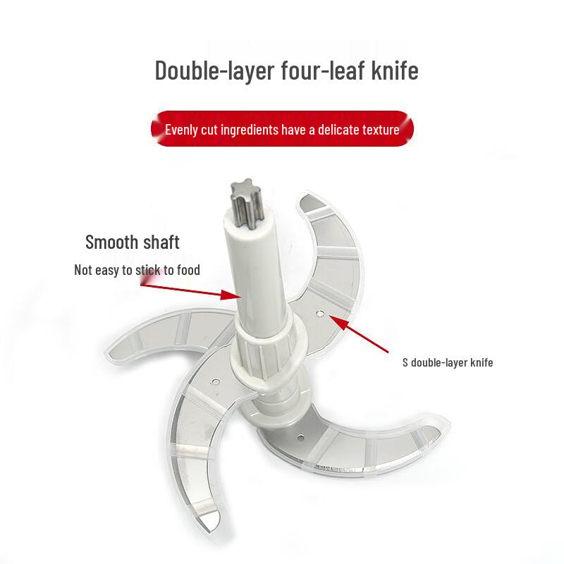 ZISIZ Household Meat Grinder Double-Layer 4-Leaf S-Blades (2-Pack)