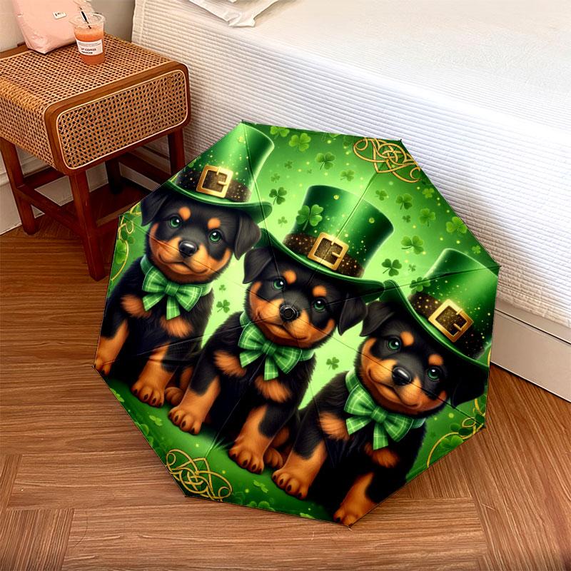 Threepuppies Pattern Pattern New Style Umbrella, 1 Piece Automatic Folding Umbrella, Portable Travel Umbrella, Outdoor Umbrella, Birthday Gift