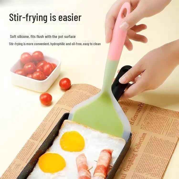 Spatulă din silicon antiaderentă pentru clătite și Tamagoyaki, rezistentă la temperaturi ridicate - ustensilă de bucătărie multifuncțională, de calitate alimentară