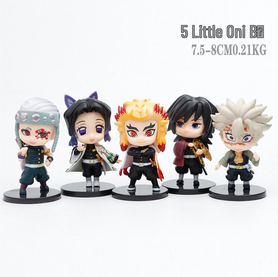 Q Version Demon Slayer Figures - Tanjiro, Nezuko & Zenitsu Ornaments In Sitting, Standing, or Kneeling Poses