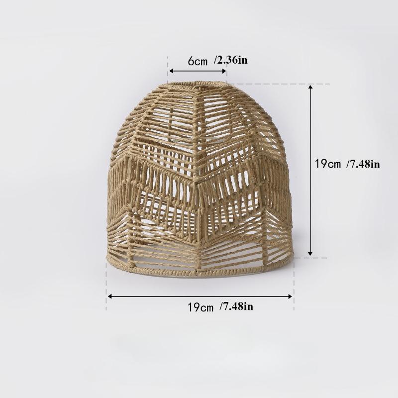 Bamboo Lantern Pendant Lamp Natural Rattan Wicker Chandeliers Hand-Woven Bamboo Lampshades Lighting Fixtures Hanging Light