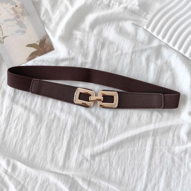 Stylish Women's Elastic Waist Belt For Dresses Versatile Fashion Accessory In Black And Brown