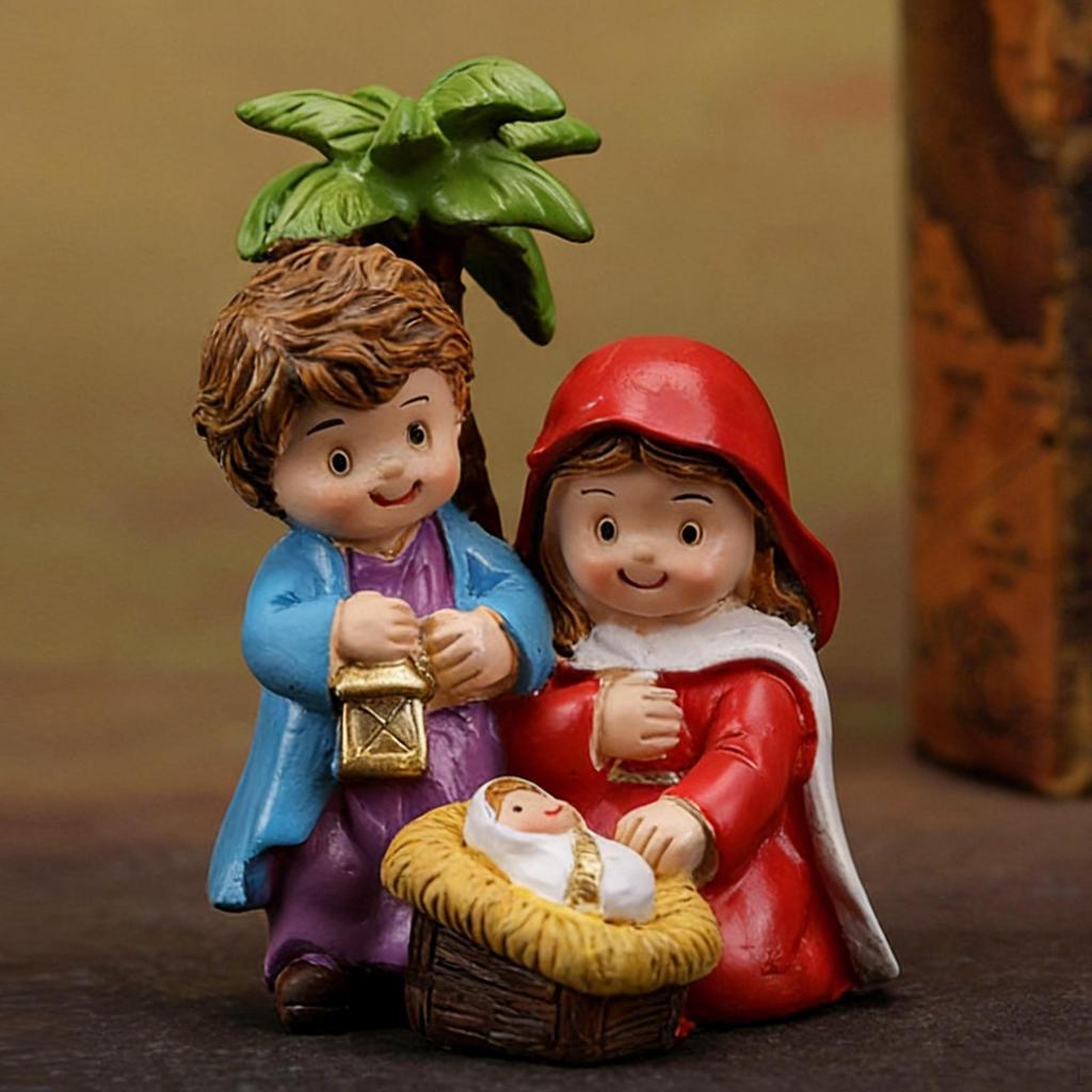 Christmas Nativity Scene Statue Holy Family Collection Gift Craft, Tabletop Ornament, Jesus