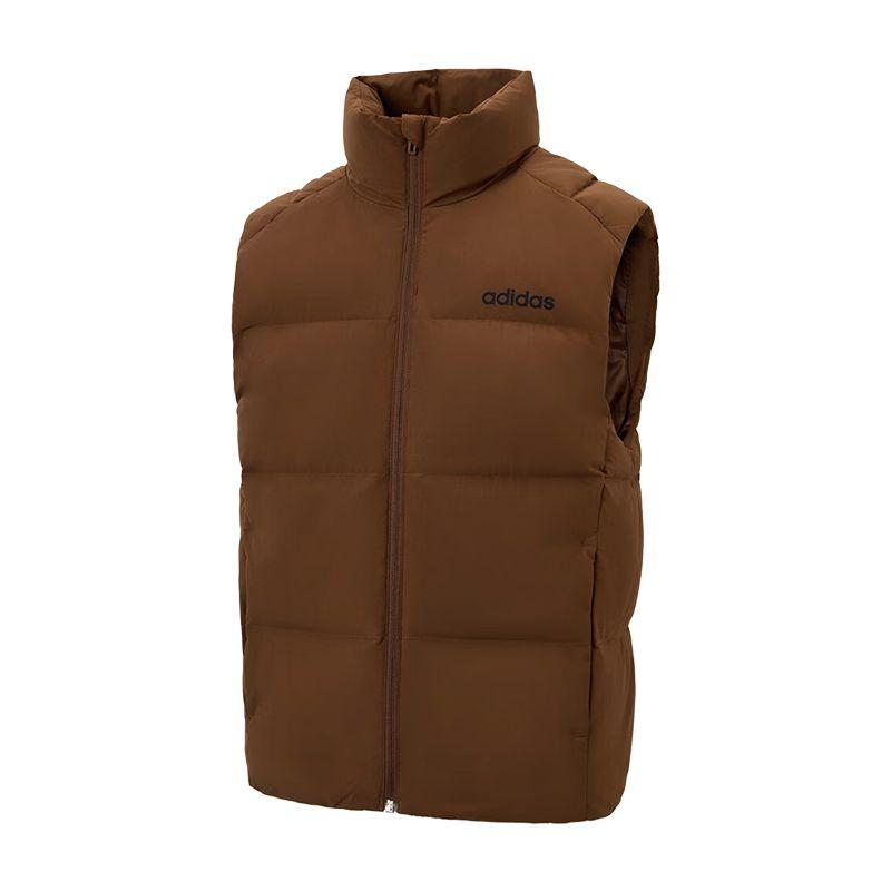 Adidas Vests Men s Brown Stand Collar Moderate Other JL9562 M