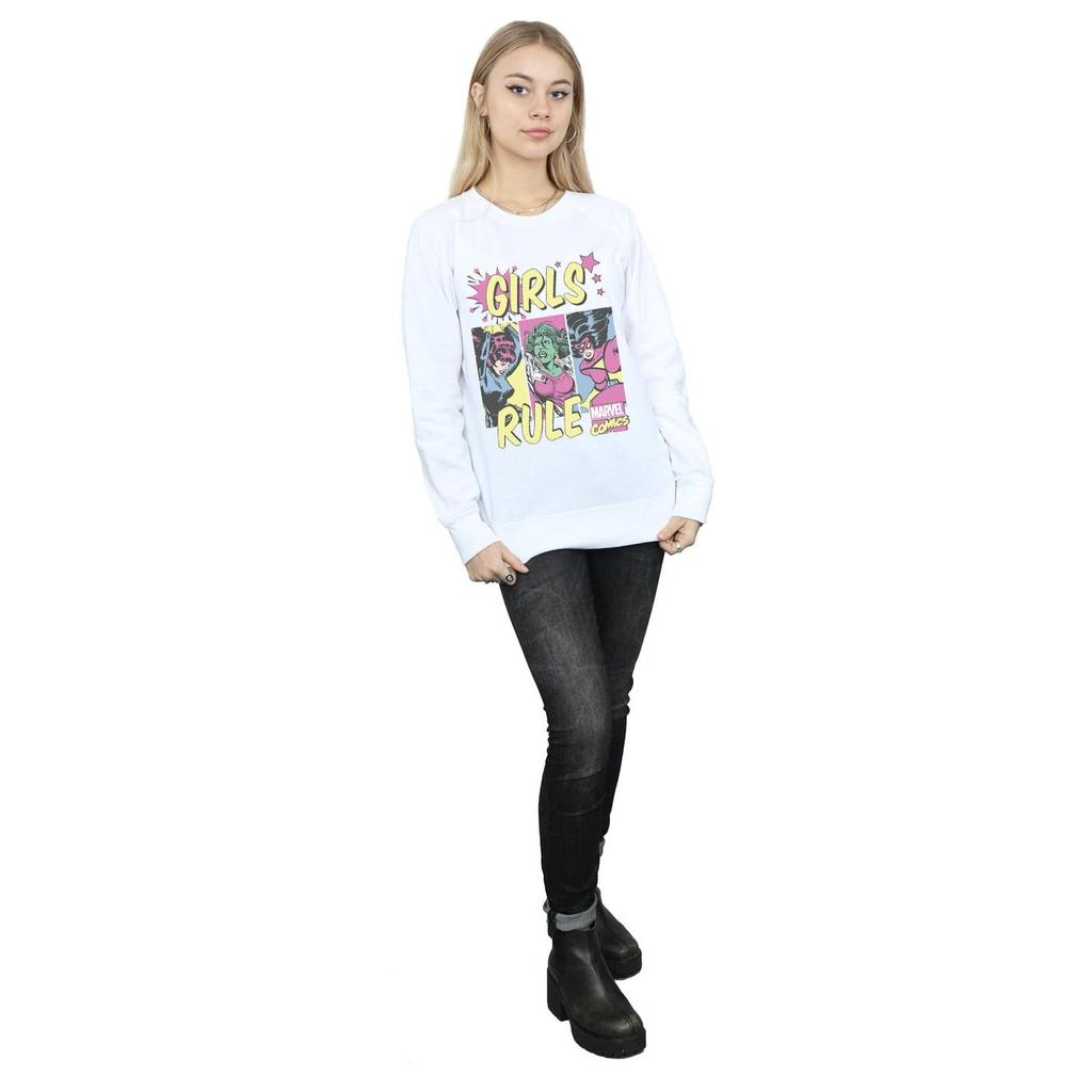 Marvel Comics Womens/Ladies Girls Rule Sweatshirt