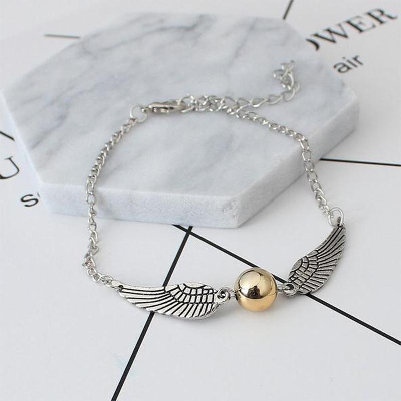 Adjustable Alloy Gold Plated Bracelet Chain Wristband Chain Bracelet Bangle Wristband With Wings Creative Wings Bracelet Couple