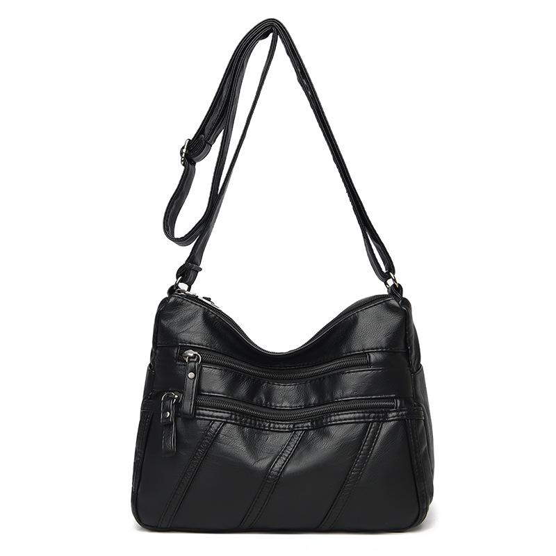 2026 Women's Soft Leather Large-Capacity Messenger Bag for Moms and Mother-in-Laws
