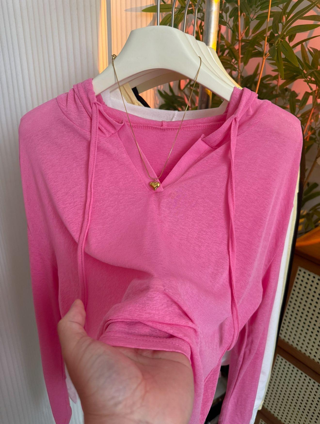 

Женский летний легкий дышащий повседневный топ с капюшоном в корейском стиле 2025 One Size (Fits 80—130 jin)