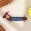 Cute Dachshund Cloth Doll Ornament Waterproof Surface Charm for DIY Brooch Keychain Hairpin Craft Home Decor