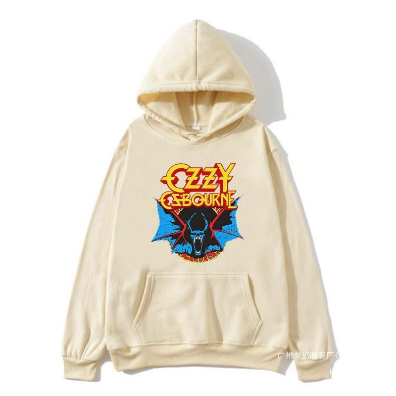 Ozzy Osbourne Hoodies Langärmlig Weich Vintage Retro Sweatshirts Herren Hoodies Mode Buchstabenaufdruck Grafik Sweatshirts Locker Lässig