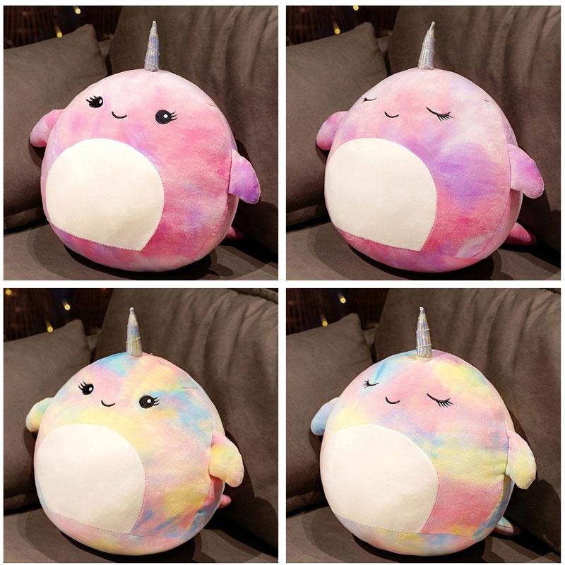 Squishmallow Balena Cartone Animato Cuscino Peluche Giocattolo da Collezione Con Velluto di Cristallo Elastico In Viola/lavanda Taglia Piccola/grande Riempito Con Cotone PP