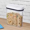 Airtight Cereal Container with Easy Pour Spout Pop Up Lid BPA Free Durable Food Storage Jar Dishwasher Safe One Hand Operation