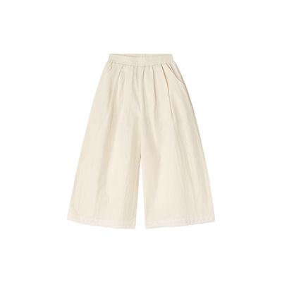 Dese Girls' Summer Lace-Trim Cropped Wide-Leg Pants