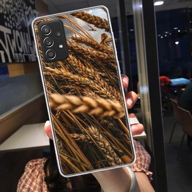 

Mature Wheat Grains Phone Case For Samsung A15 A25 A35 A55 Galaxy A12 A22 A32 A52S A72 A05S A02S A42 J6 J4 A6 A7 A8 A90 A80 J8 A Samsung A55 5G