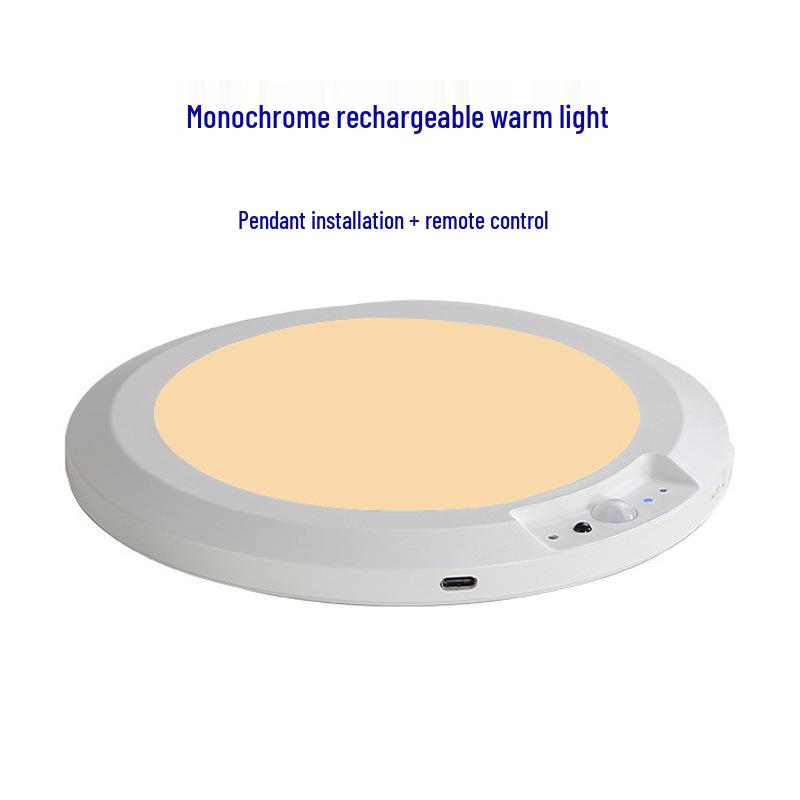 Wireless LED Ceiling Night Light for Hallway, Bedroom, and Corridor - Induction Charging, Home Decor Fixture
