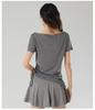 2026 Summer Lyocell Off-Shoulder Slimming Short-Sleeve Women's T-Shirt - Elegant & Versatile