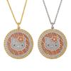 Lu District Hello Kitty Full Diamond Round Pendant Necklace - Luxury Style Women's Choker