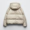 Women's Winter Padded Thickened Short Solid Colour Down Jacket Casual Zip Hooded Section Warm Outerwear