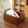 Cesto Organizzatore da Scrivania in Legno di Noce - Grande Capacità, Stile Giapponese