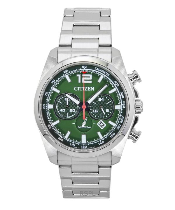 Citizen Eco-Drive Chronograf Nerezová ocel Zelený ciferník CA4640-50X 100M Pánské hodinky