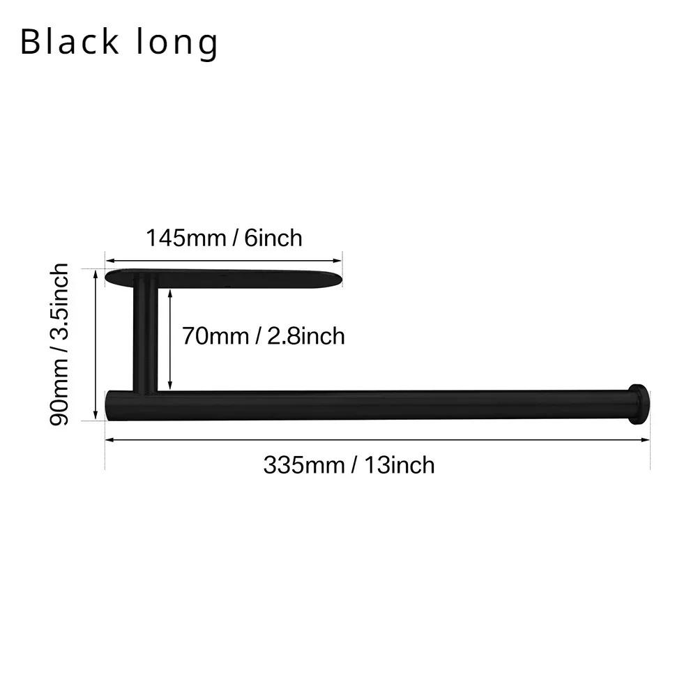 Black Gold Toilet Paper Holder Premium Thicken SUS304 Rustproof for Bathroom Decor Tissue Rack Wall Mount Kitchen Towel Storage