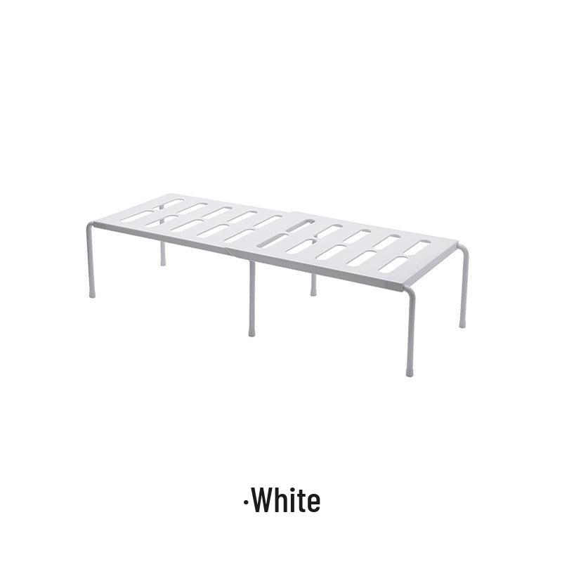 Plastic Space-Saving Kitchen Storage Rack - Punch-Free Cabinet & Sink Organizer