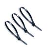 Reusable Nylon Cable Tie with Square Head, Black & White