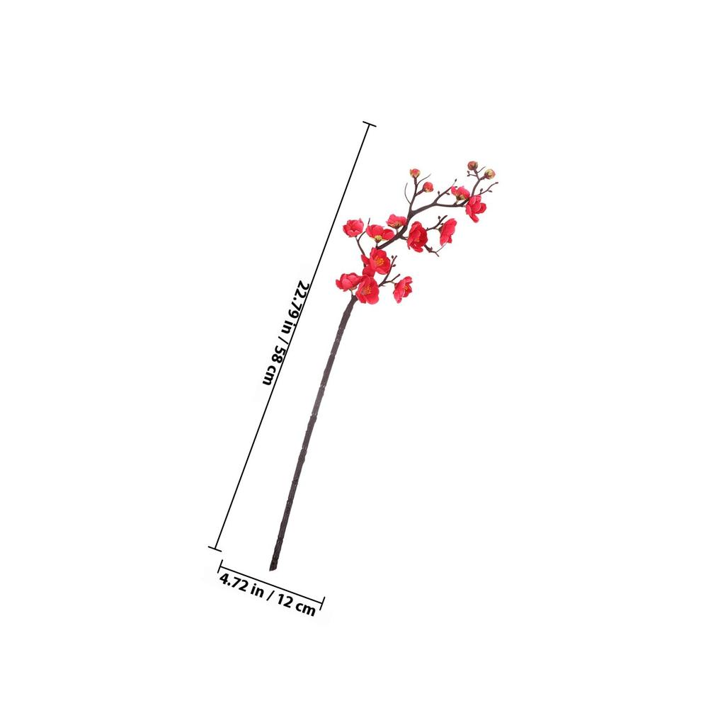 5Pcs 60Cm Realistic Artificial Plum Blossom Silk Flowers Wedding Party Home Decor Garden Office Coffee House Bedroom Courtyard