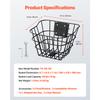 SucceBuy Front Bike Basket Electric Scooter Basket with Fixed Bracket - Max Bearing 20 lbs Kids Bike Basket/Adult Bicycle Basket