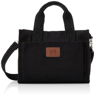 Lee Tote Mesh Thick Cotton Mini Shoulder Bag with Mesh Lunch Perfect for and Product Black 2-Way Bag, II, Canvas, Small, Tote, 2-Way Handles, Bag,