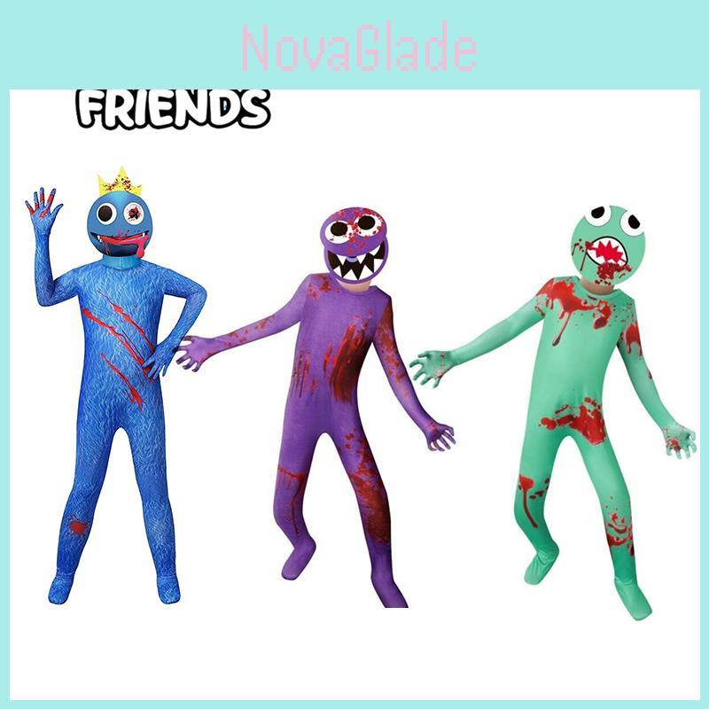 Colorful Roblox Rainbow Friends Cosplay Costume Jumpsuit For Kids And Adults