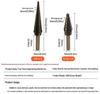 5-Piece Imperial Stepped Drill Bit Set with Aluminum Case for Steel Plate Drilling and Deburring