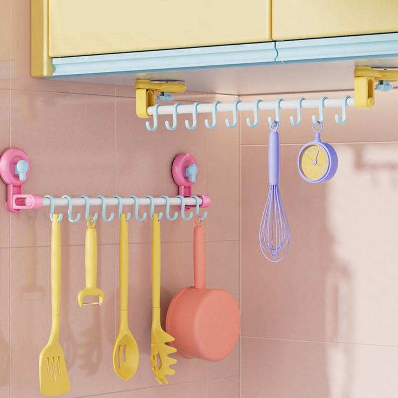 Nastavitelný posuvný háček na zeď s bezpečným přísavným mechanismem Pohodlný doplněk pro organizaci domácnosti