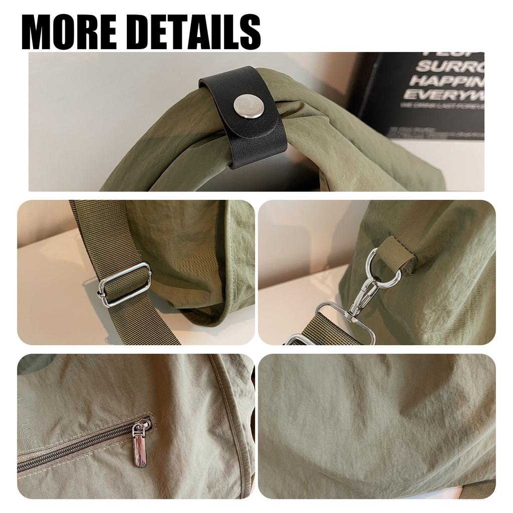 Niche Design Tote Bag For Women New Model Canvas Commuter Large Capacity Shoulder Bag College Student Class Bag Versatile For Shopping And Vacation