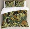 Camouflage Duvet Cover Set, Camouflage Concept Concealment Artifice Hide Force Uniform Pattern Fashion, 3 Piece Bedding Set