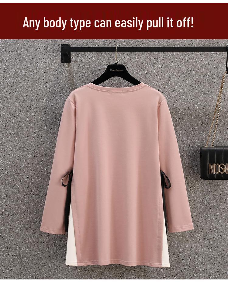 2023 Trendy Autumn Plus Size Maternity Casual Mid-Length Loose T-shirt