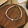 Natural Freshwater Pearl Moonstone Beaded Adjustable Bracelet for Women Daily Office Wedding  Pearl Bracelet Dainty Jewelry