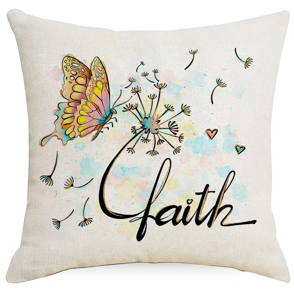 New Creative Floral Dandelion Pillow Case Home Sofa Cushion Pillow Case Decoration