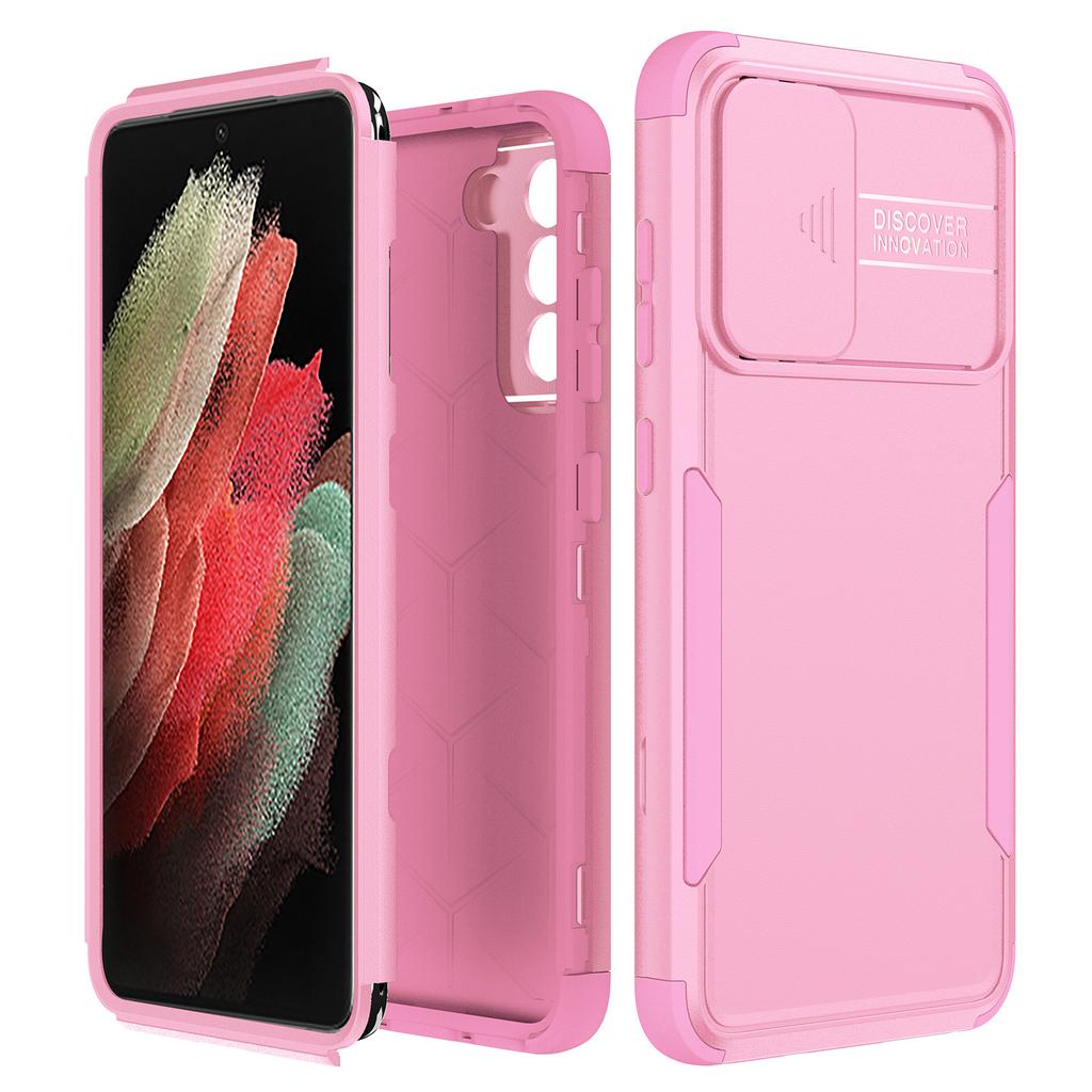 Für Samsung Handyhüllen mit einem Nischen-High-End-Gefühl, kreatives Schiebefenster-Design, sturzsichere Schutzhülle, All-Inclusive-Handyhülle